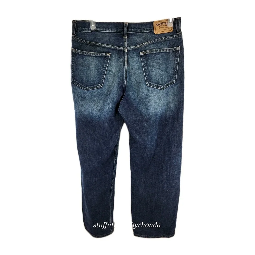 Levi's‎ Signature Jeans Men's 36 x 30 Relaxed Fit Straight Leg Blue Denim Pants